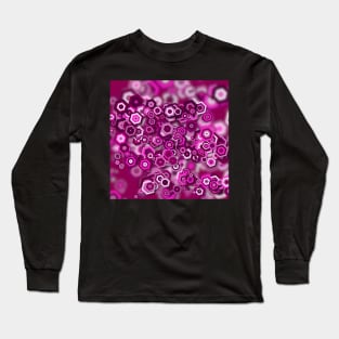 Magenta Hexagon Cloud Long Sleeve T-Shirt